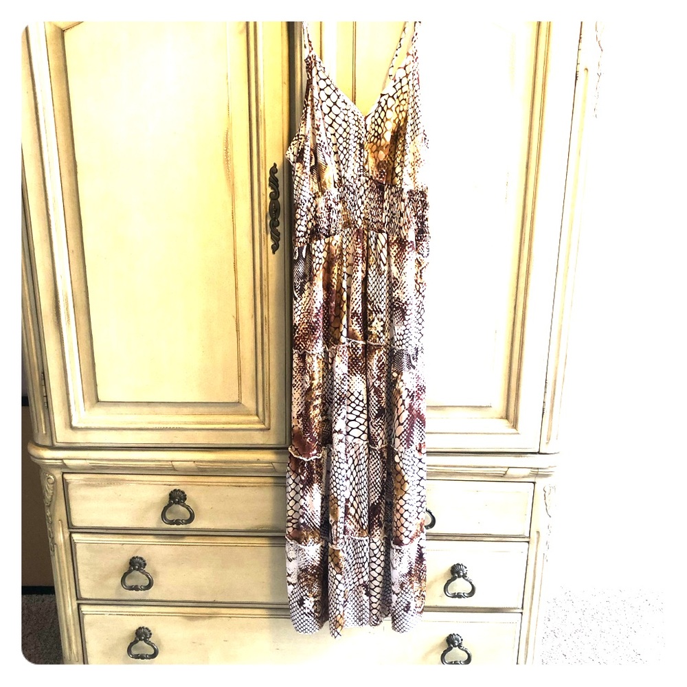 Animal print maxi dress